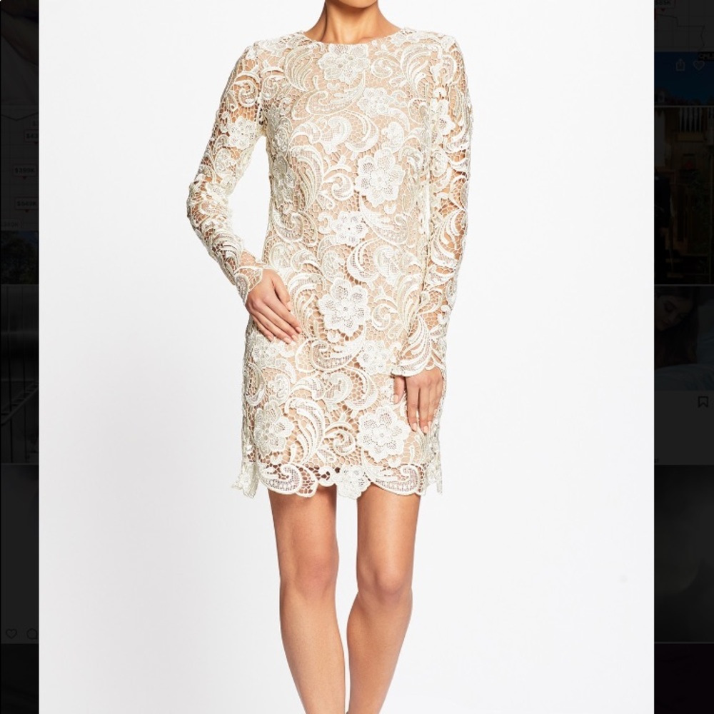 Dress the population lace white Jessica dress